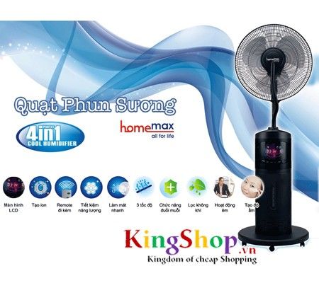 Quạt phun sương Homemax HMQS-HB05 - Thương hiệu Mã lai