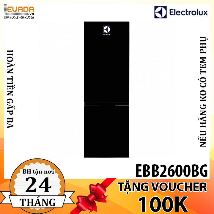  (CHỈ BÁN HCM) Tủ Lạnh Electrolux EBB2600BG 260 Lít 