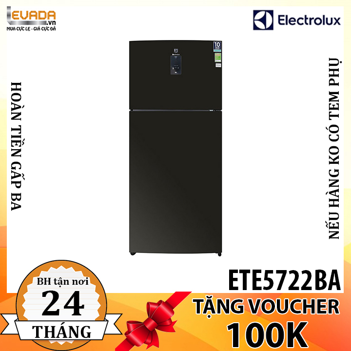  (CHỈ BÁN HCM) Tủ Lạnh Electrolux ETE5722BA Inverter 531 Lít 