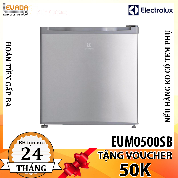  (CHỈ BÁN HCM) Tủ Lạnh Mini Electrolux EUM0500SB 50 Lít Màu Xám 