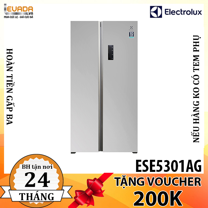  (CHỈ BÁN HCM) Tủ Lạnh Side By Side Electrolux ESE5301AG 492 Lít 