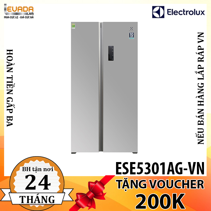 (CHỈ BÁN HCM) Tủ Lạnh Side By Side Electrolux ESE5301AG-VN Inverter  530 Lít 