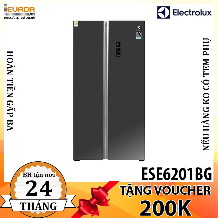 (CHỈ BÁN HCM) Tủ Lạnh Side By Side Electrolux ESE6201BG 587 Lít 