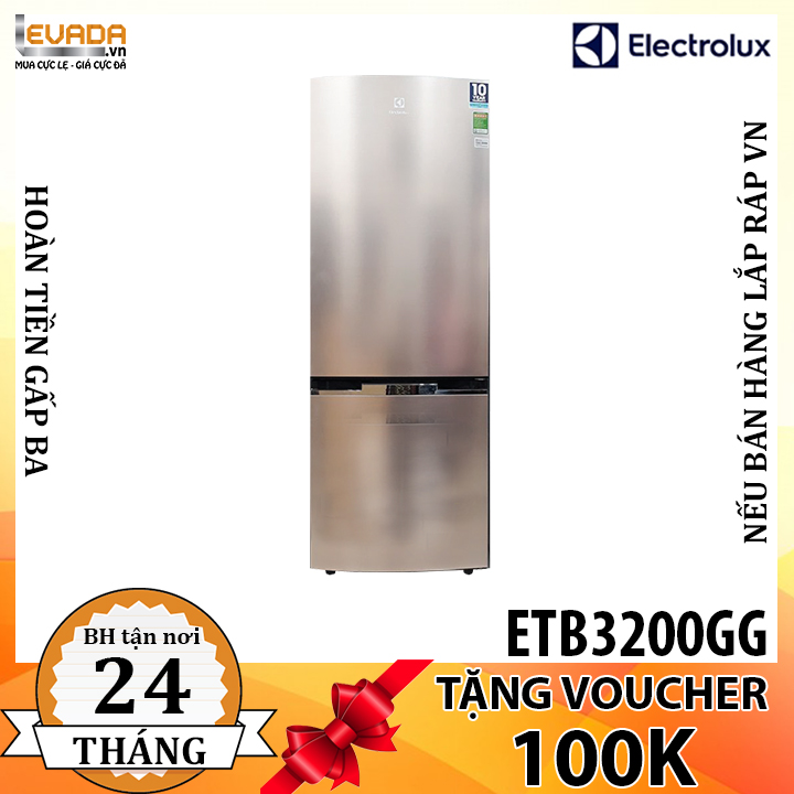    Tủ Lạnh Electrolux ETB3200GG 317 Lít Inverter 